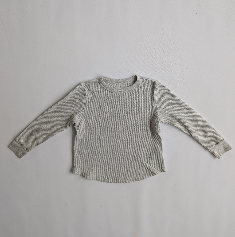 Old Navy XS (5) Light Gray Thermal Long Sleeve T-Shirt
